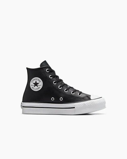 Zapatos Plataforma Converse Chuck Taylor All Star EVA Lift Leather Niños Negras Beige Blancas Chile | C-43928069