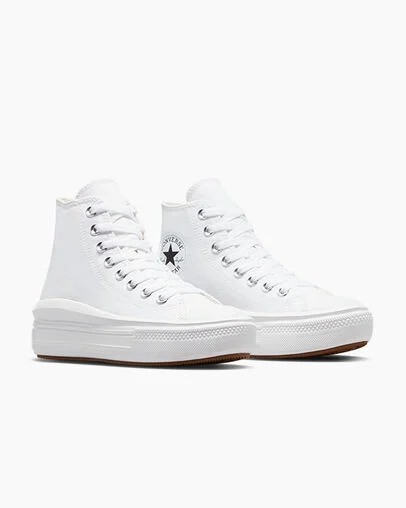 Zapatos Plataforma Converse Chuck Taylor All Star Move Hombre Blancas Beige Blancas Negras Chile | C-59348209