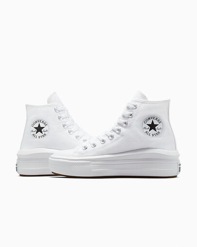 Zapatos Plataforma Converse Chuck Taylor All Star Move Hombre Blancas Beige Blancas Negras Chile | C-59348209