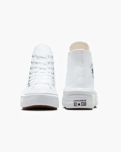 Zapatos Plataforma Converse Chuck Taylor All Star Move Hombre Blancas Beige Blancas Negras Chile | C-59348209