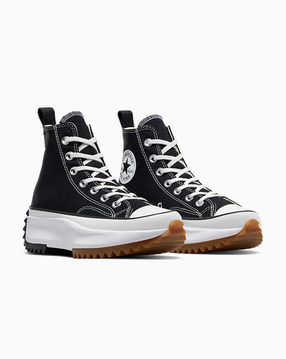 Zapatos Plataforma Converse Run Star Hike Hombre Negras Blancas Chile | C-84936529