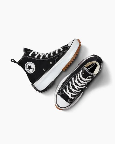 Zapatos Plataforma Converse Run Star Hike Hombre Negras Blancas Chile | C-84936529