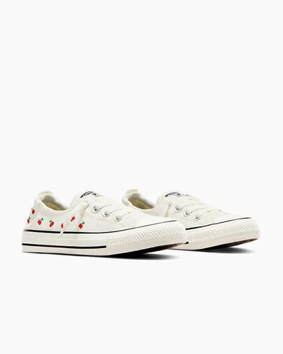 Zapatos Slip On Converse Chuck Taylor All Star Shoreline Cherry Mujer Blancas Rojas Verde Chile | C-96324879