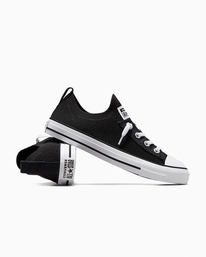 Zapatos Slip On Converse Chuck Taylor All Star Shoreline Knit Mujer Negras Blancas Chile | C-27693089