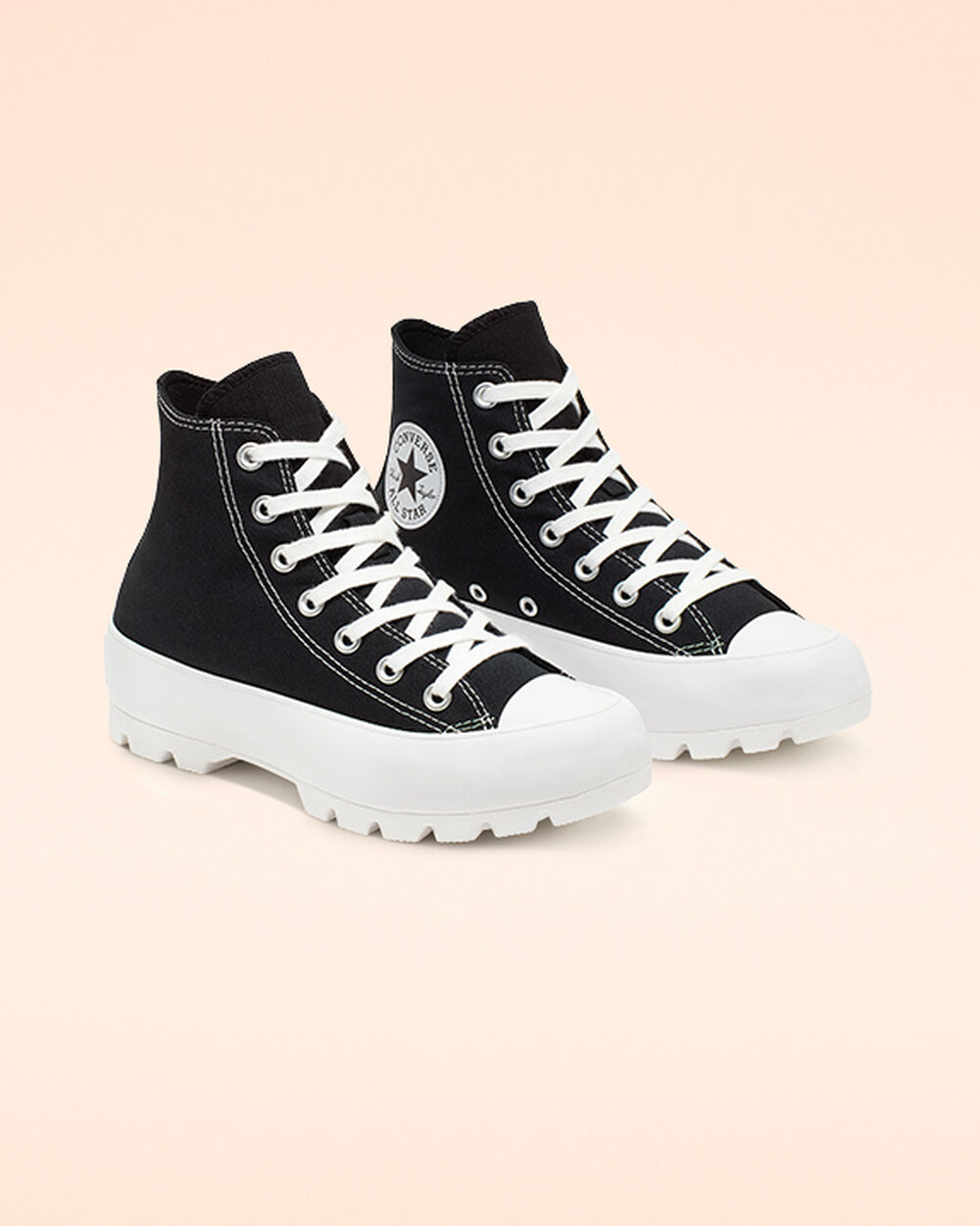 Botas de Invierno Converse Chuck Taylor All Star Lugged Mujer Negras Blancas Negras | Chile-04716