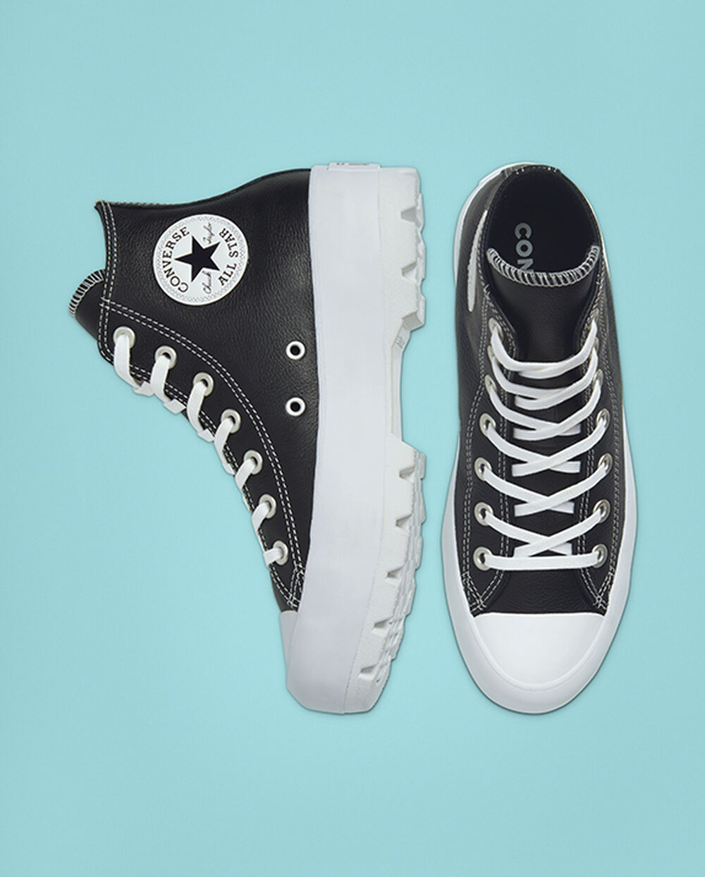 Botas de Invierno Converse Chuck Taylor All Star Mujer Negras Blancas | Chile-10745