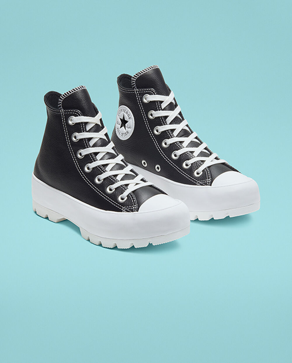 Botas de Invierno Converse Chuck Taylor All Star Mujer Negras Blancas | Chile-10745