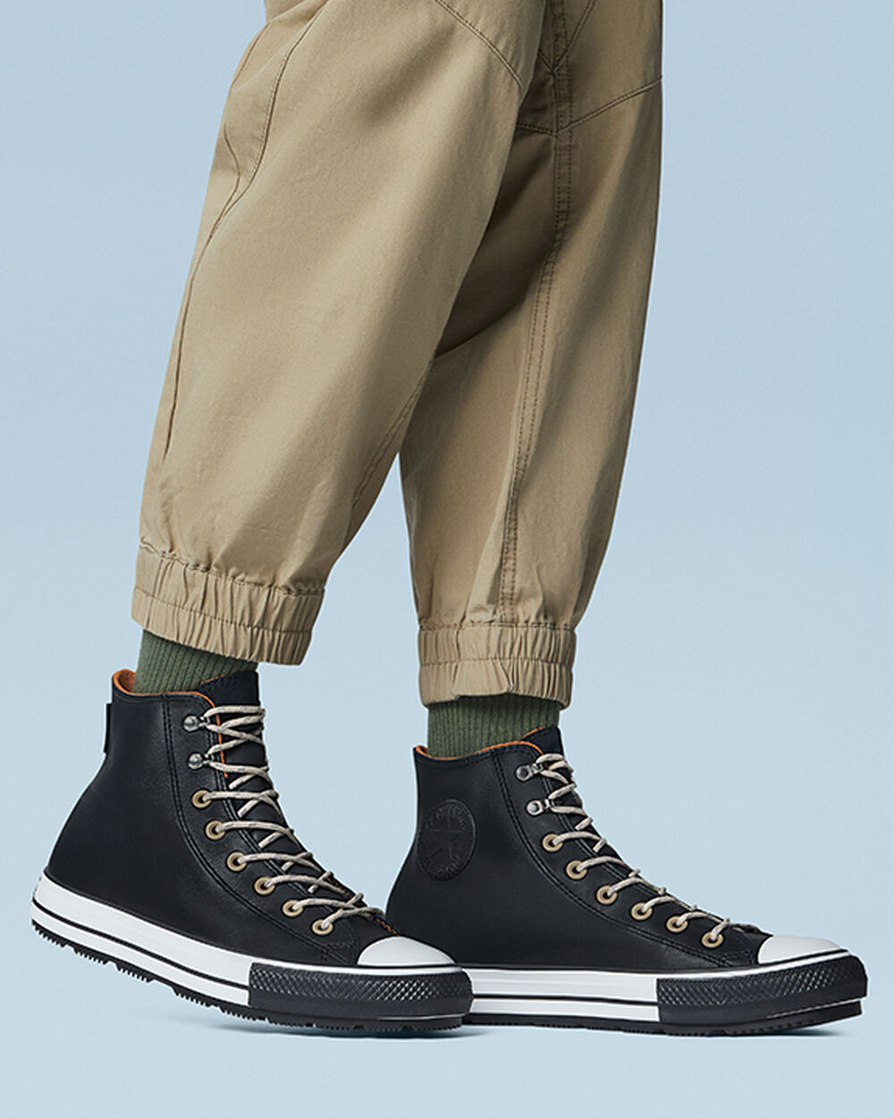 Botas de Invierno Converse Chuck Taylor All Star Hombre Negras Blancas Negras | Chile-58132