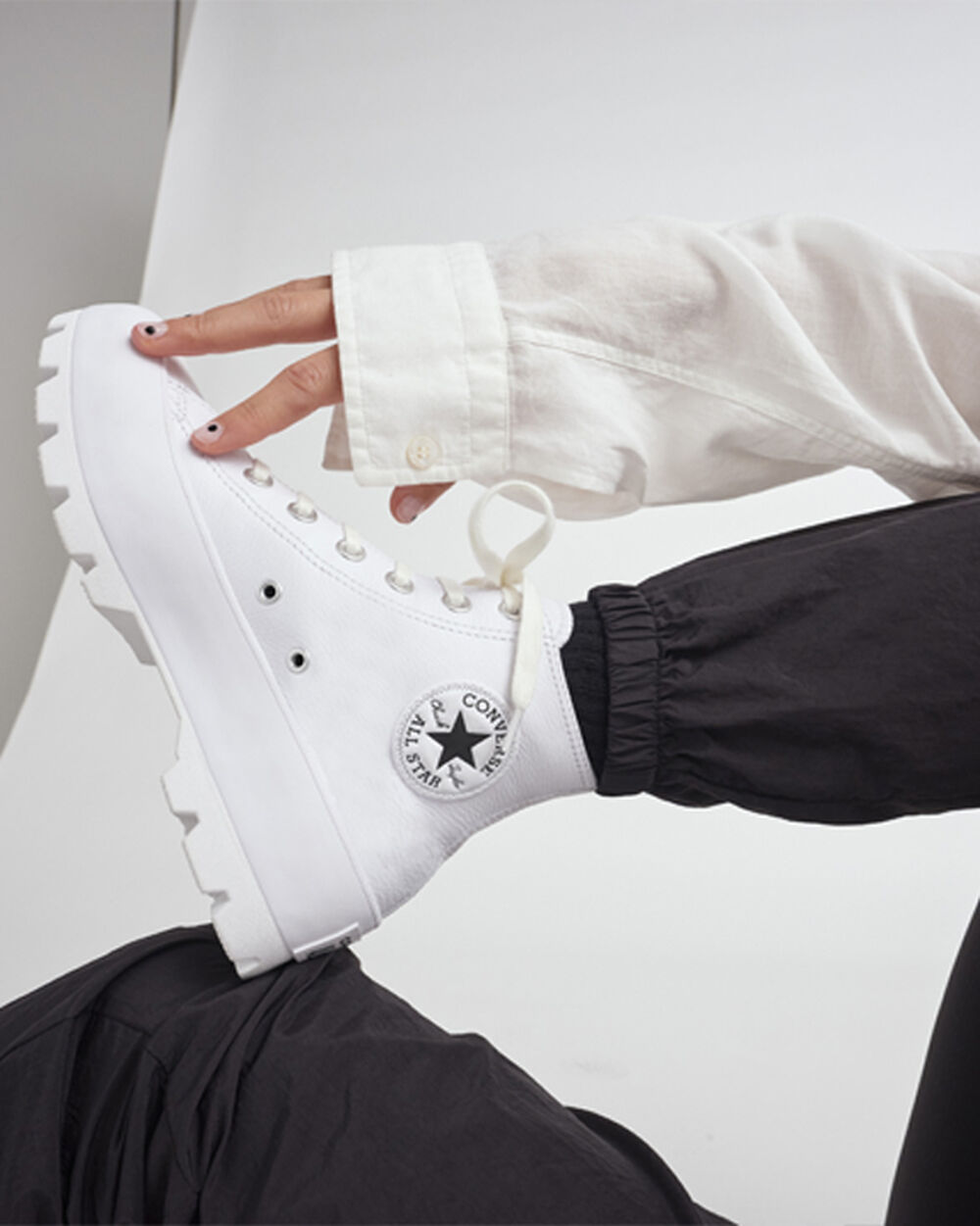 Botas de Invierno Converse Chuck Taylor All Star Mujer Blancas Negras Blancas | Chile-69185