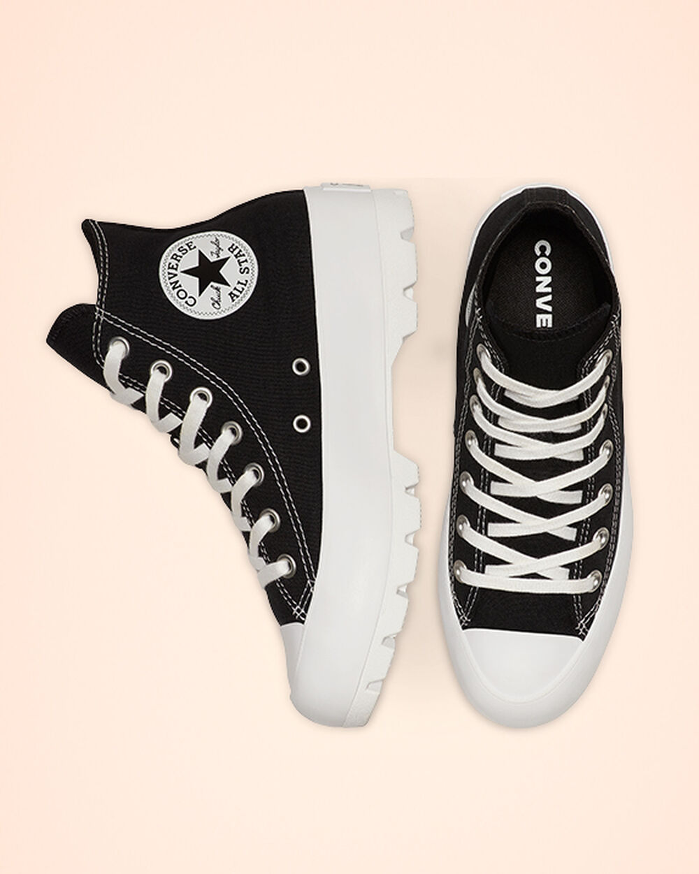 Botas de Invierno Converse Chuck Taylor All Star Lugged Mujer Negras Blancas Negras | Chile-76598