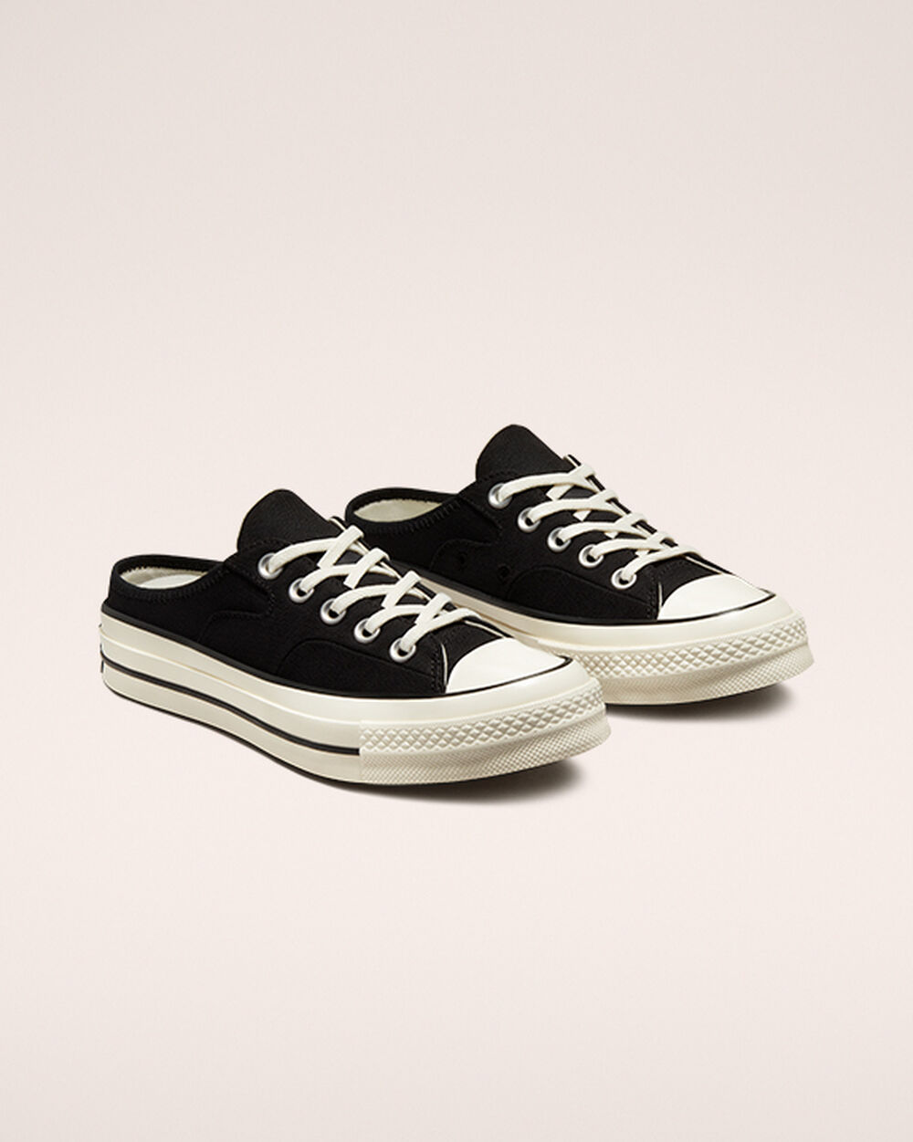 Mule Converse Chuck 70 Hombre Negras Blancas | Chile-38674