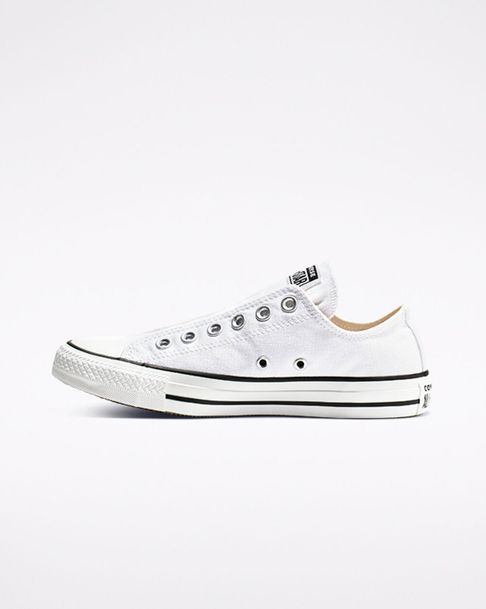 Slip On Converse Chuck Taylor All Star Hombre Blancas Negras Blancas | Chile-63298