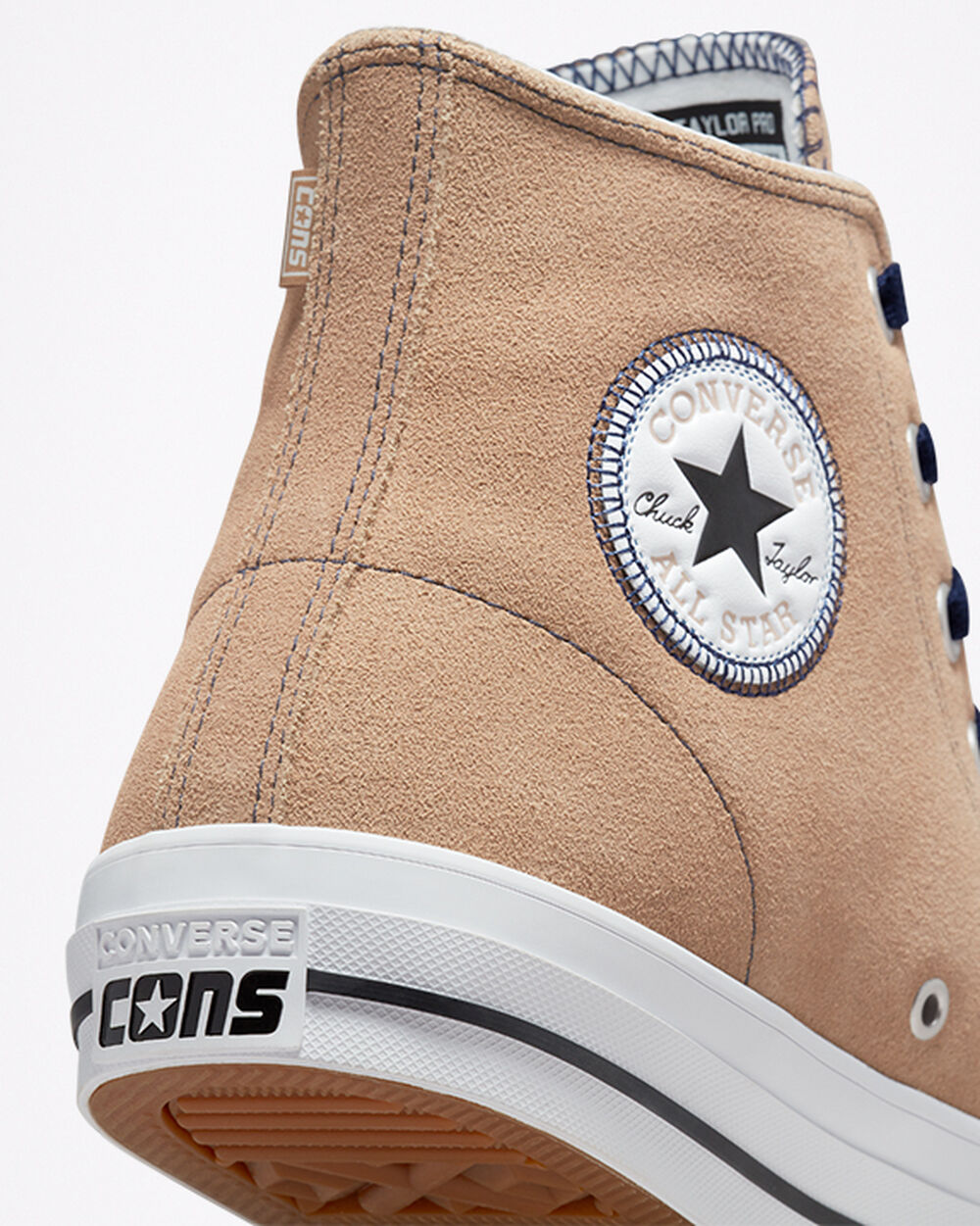 Zapatillas Converse CONS Chuck Taylor All Star Pro Mujer Kaki Negras Blancas | Chile-01534