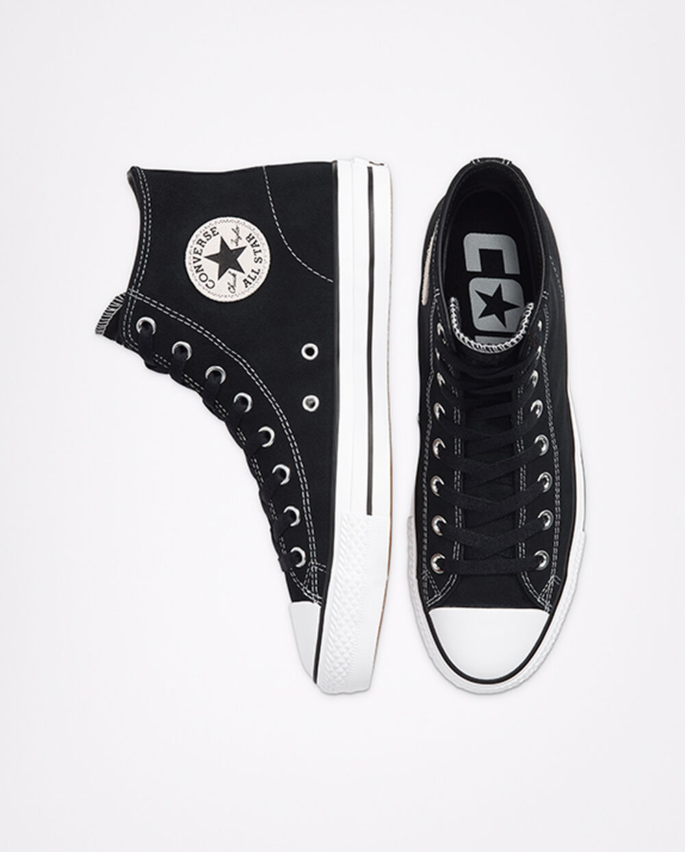 Zapatillas Converse CONS Chuck Taylor All Star Pro Hombre Negras Blancas | Chile-59106