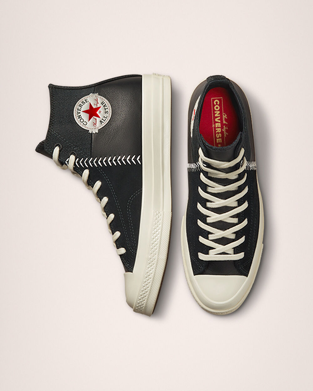 Zapatillas Converse Chuck 70 Hombre Negras Blancas Rojas | Chile-14729