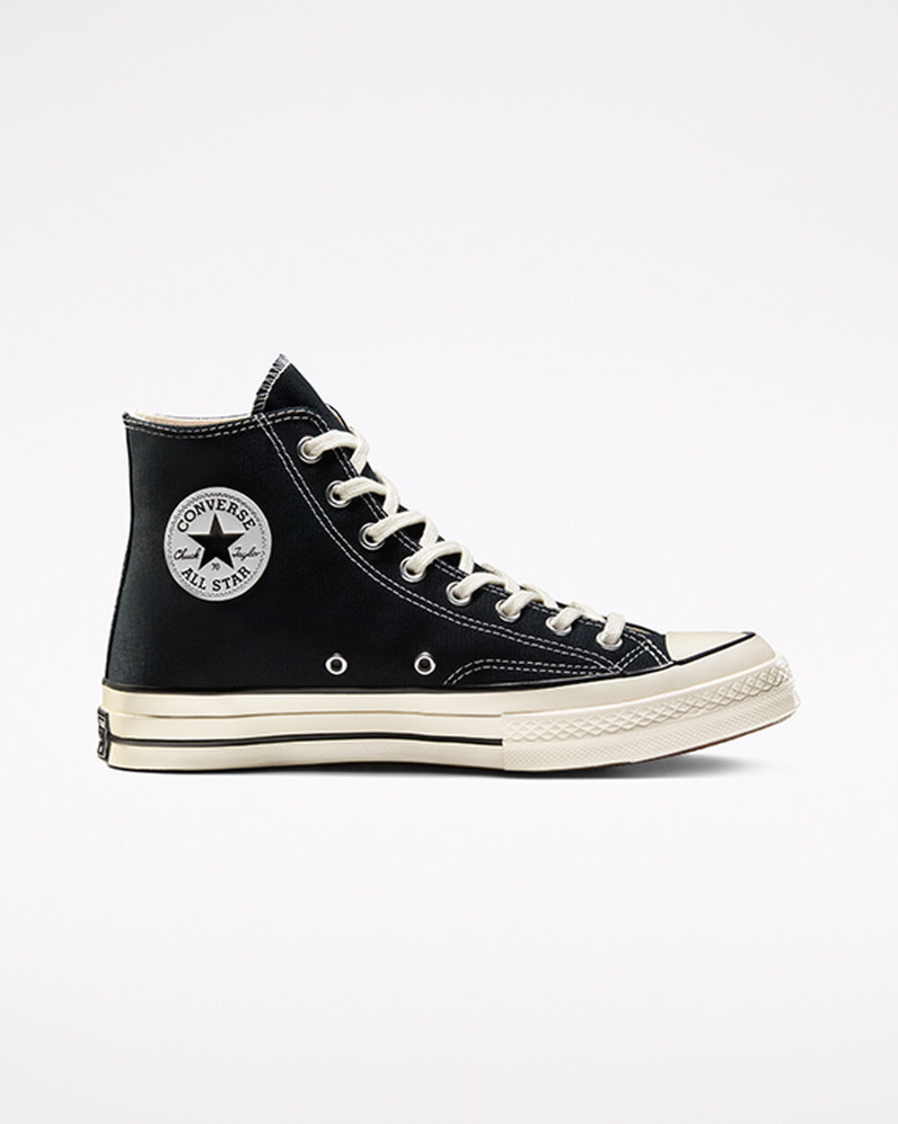 Zapatillas Converse Chuck 70 Mujer Negras Blancas | Chile-93524