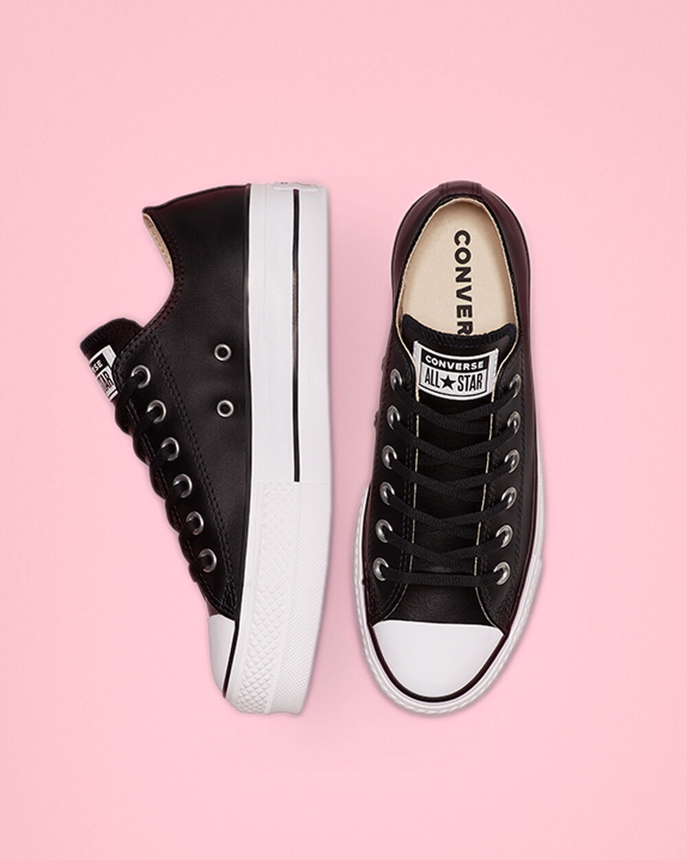 Zapatillas Converse Chuck Taylor All Star Mujer Negras Blancas | Chile-01429