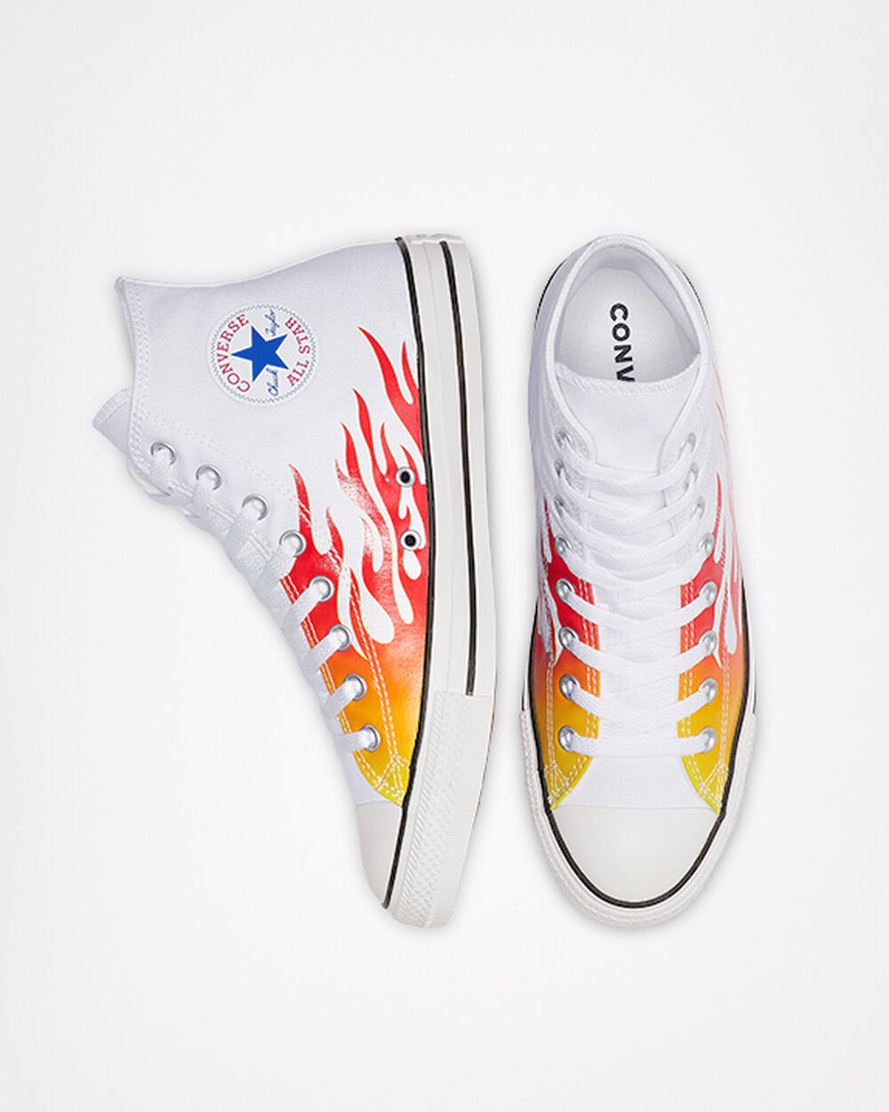 Zapatillas Converse Chuck Taylor All Star Hombre Blancas Rojas Amarillo | Chile-02167