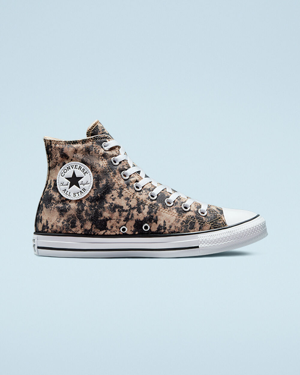 Zapatillas Converse Chuck Taylor All Star Hombre Negras Gris Blancas | Chile-09758