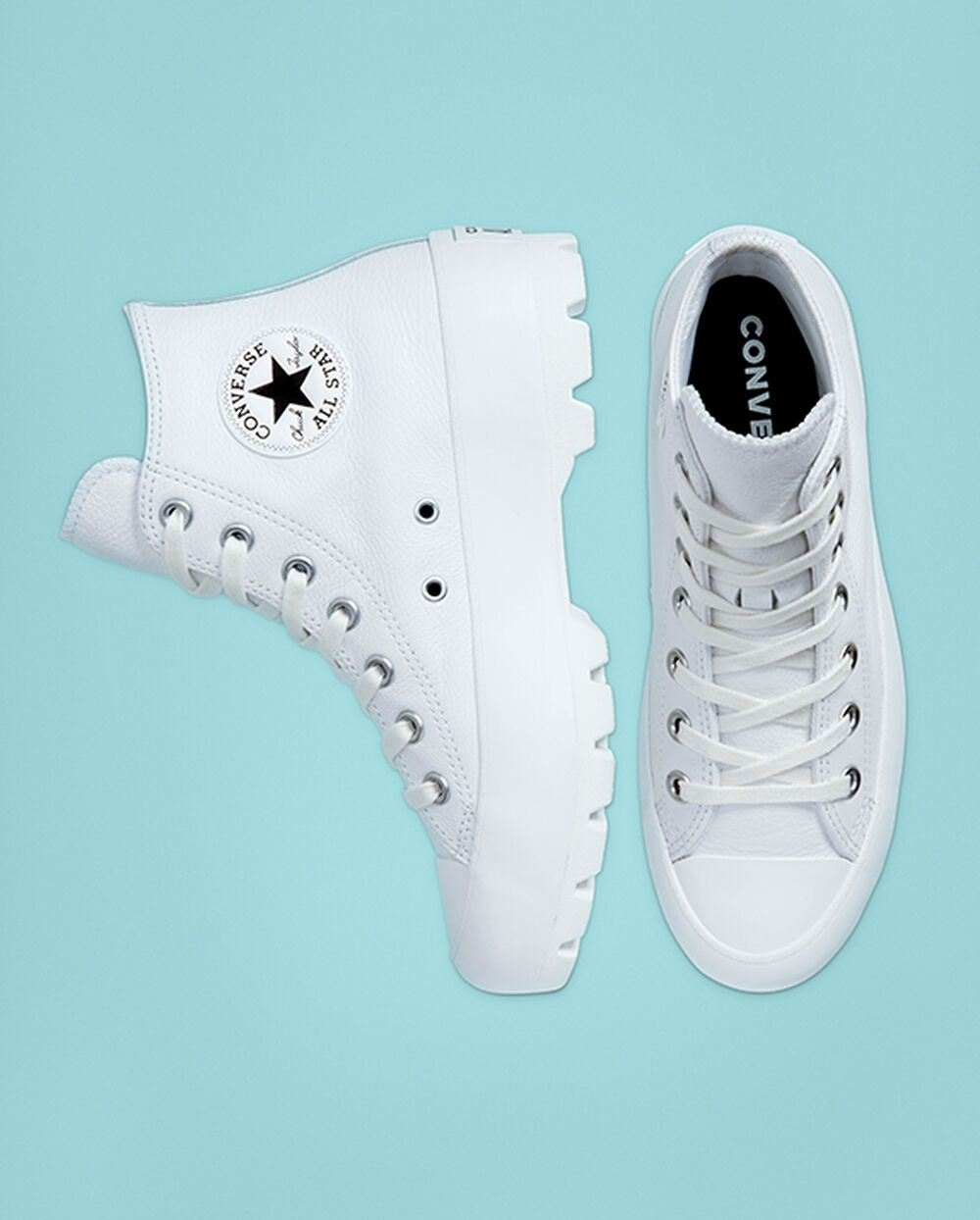 Zapatillas Converse Chuck Taylor All Star Mujer Blancas Negras Blancas | Chile-12754