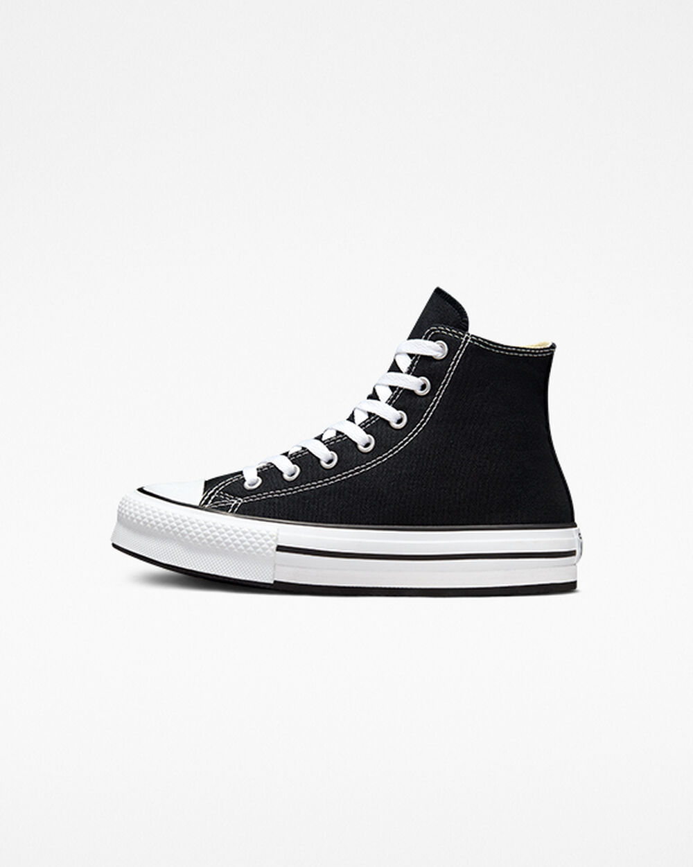 Zapatillas Converse Chuck Taylor All Star Niña Negras Blancas Negras | Chile-16594