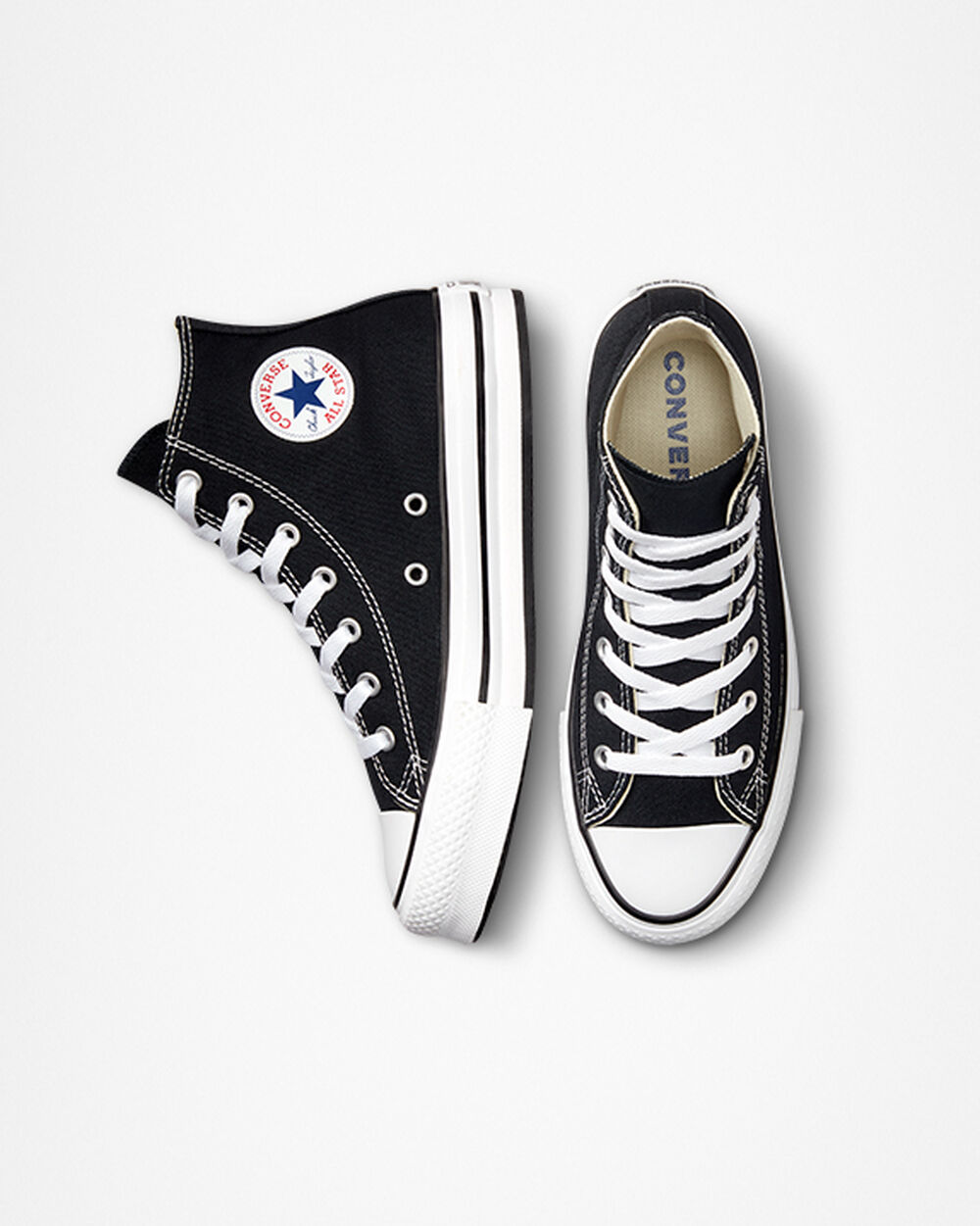 Zapatillas Converse Chuck Taylor All Star Niña Negras Blancas Negras | Chile-16594