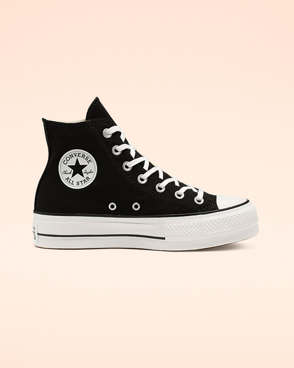 Zapatillas Converse Chuck Taylor All Star Mujer Negras Blancas | Chile-21349