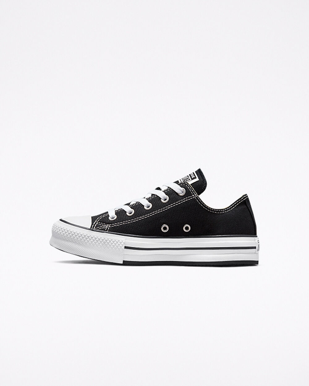 Zapatillas Converse Chuck Taylor All Star Niña Negras Blancas Negras | Chile-32796