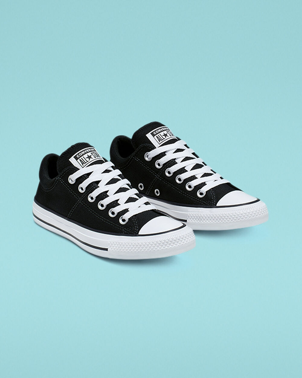 Zapatillas Converse Chuck Taylor All Star Madison Mujer Negras Blancas Negras | Chile-38190