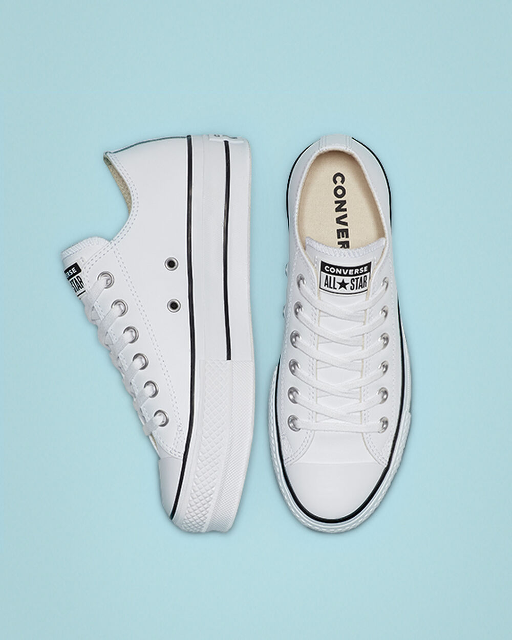 Zapatillas Converse Chuck Taylor All Star Mujer Blancas Negras Blancas | Chile-41296