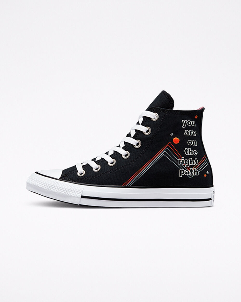 Zapatillas Converse Chuck Taylor All Star Mujer Negras Blancas Gris | Chile-41802