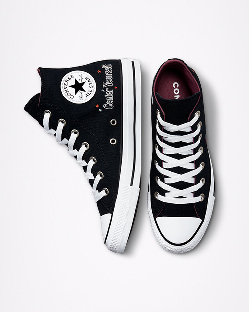 Zapatillas Converse Chuck Taylor All Star Mujer Negras Blancas Gris | Chile-41802