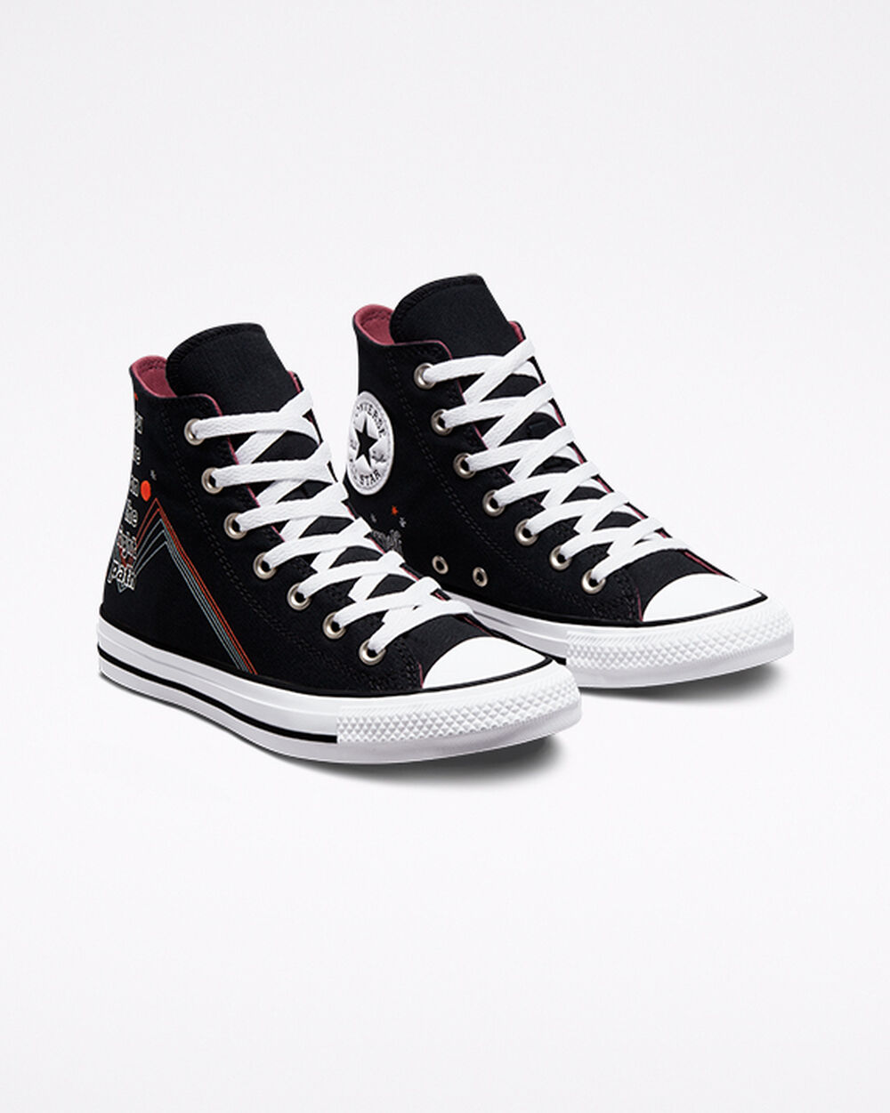 Zapatillas Converse Chuck Taylor All Star Mujer Negras Blancas Gris | Chile-41802