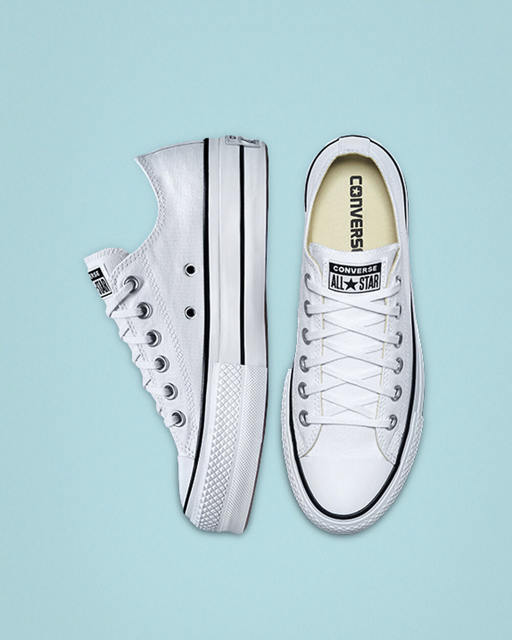 Zapatillas Converse Chuck Taylor All Star Mujer Blancas Negras Blancas | Chile-48167