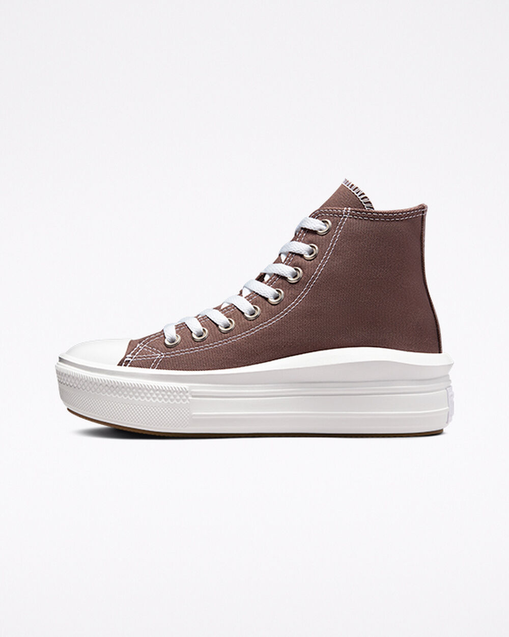 Zapatillas Converse Chuck Taylor All Star Move Mujer Marrones Blancas | Chile-48590