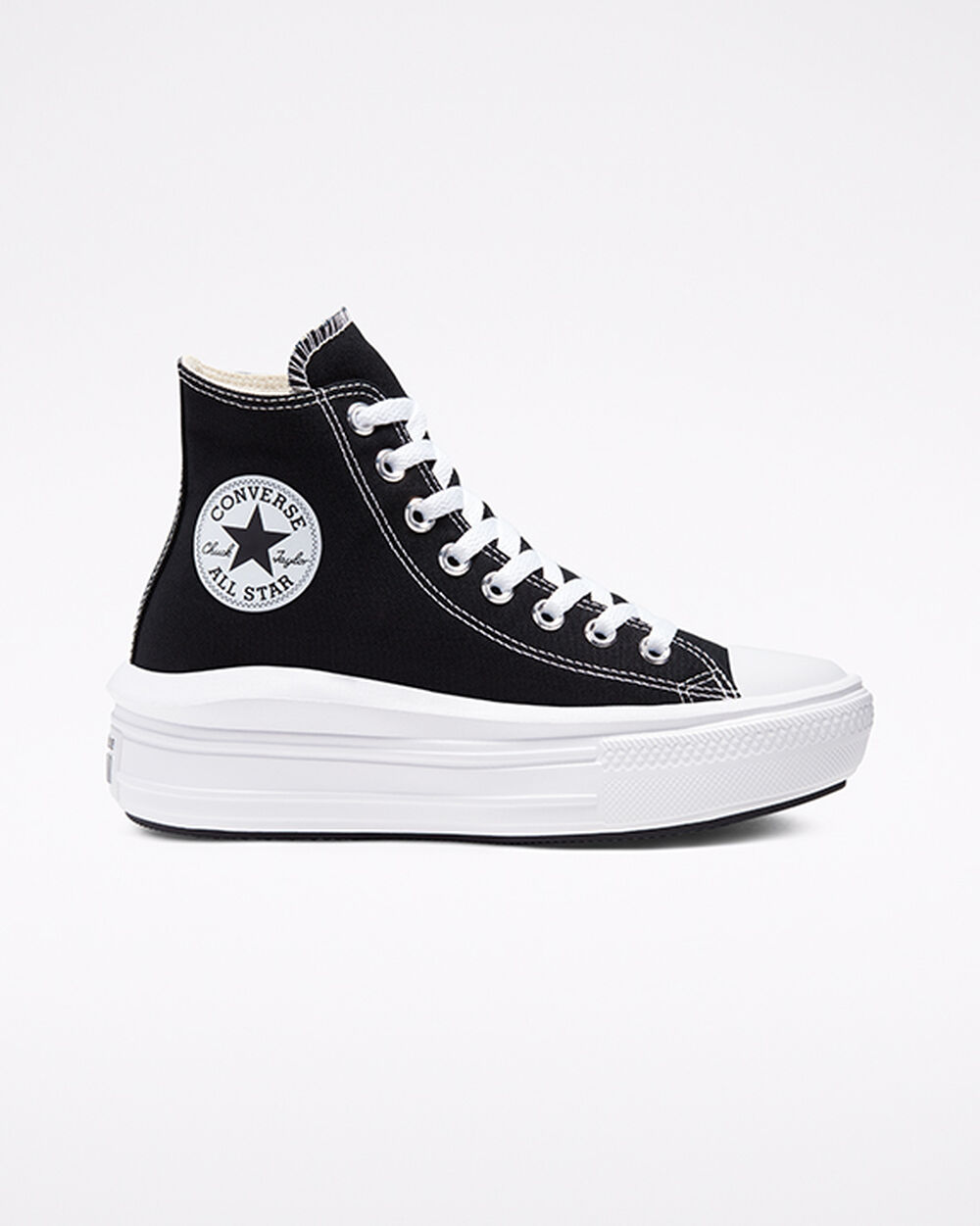 Zapatillas Converse Chuck Taylor All Star Move Mujer Negras Beige Blancas | Chile-53410