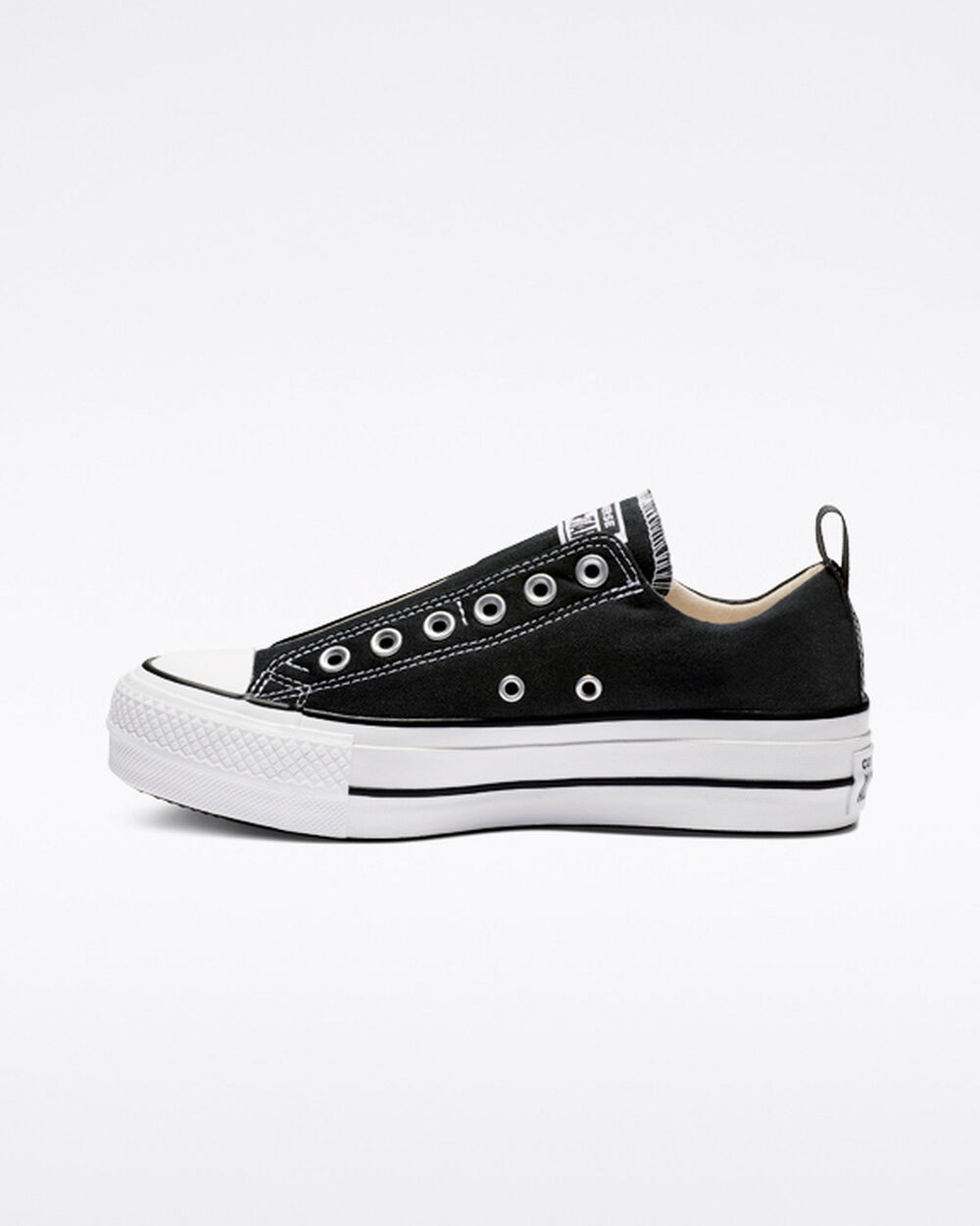 Zapatillas Converse Chuck Taylor All Star Mujer Negras Blancas Negras | Chile-57102