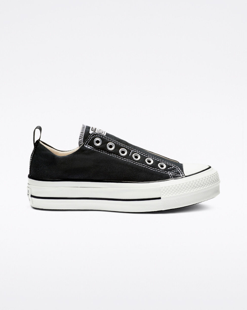 Zapatillas Converse Chuck Taylor All Star Mujer Negras Blancas Negras | Chile-57102