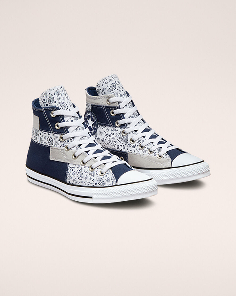 Zapatillas Converse Chuck Taylor All Star Mujer Azul Marino Blancas | Chile-59731