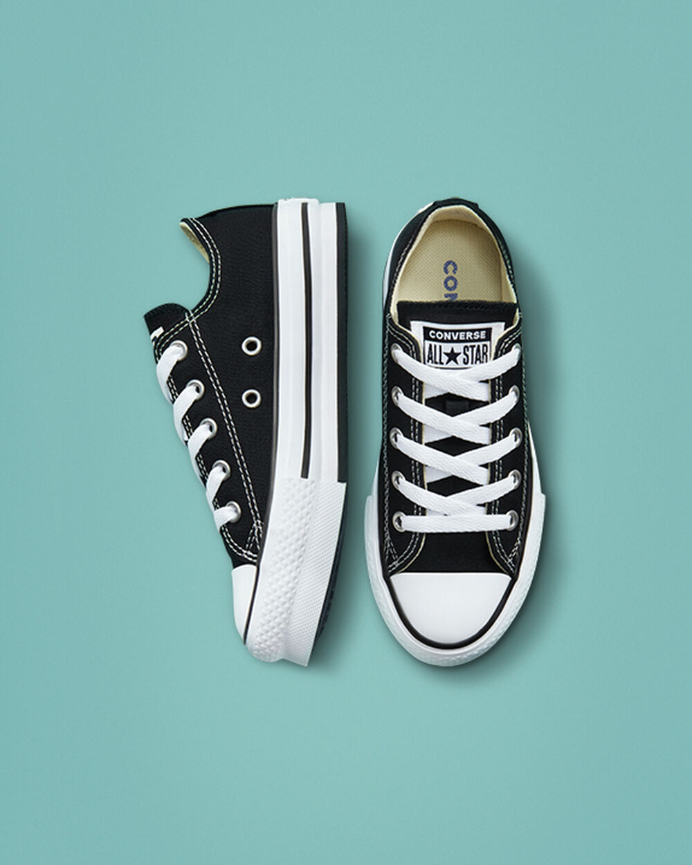 Zapatillas Converse Chuck Taylor All Star Niña Negras Blancas Negras | Chile-60317