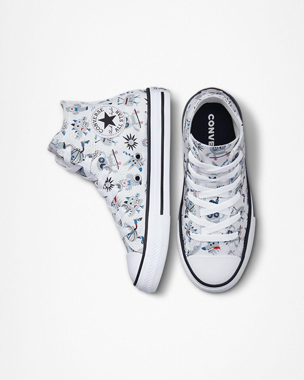 Zapatillas Converse Chuck Taylor All Star Niña Blancas Gris Azules | Chile-67150