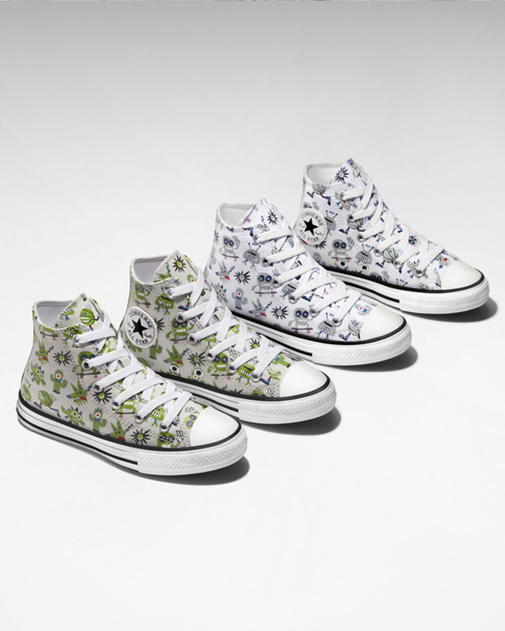 Zapatillas Converse Chuck Taylor All Star Niña Blancas Gris Azules | Chile-67150