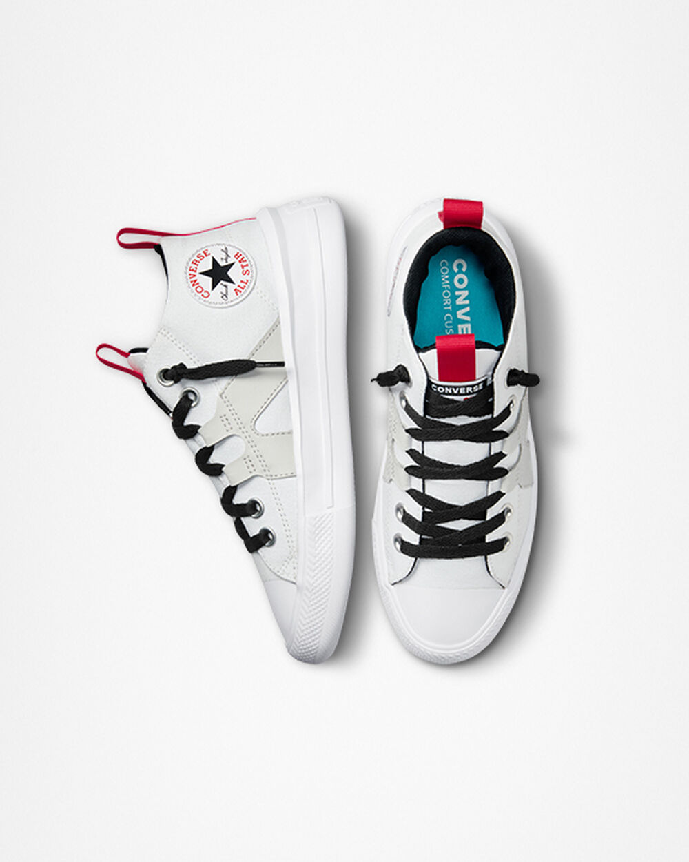 Zapatillas Converse Chuck Taylor All Star Niño Blancas Negras Rojas | Chile-70481