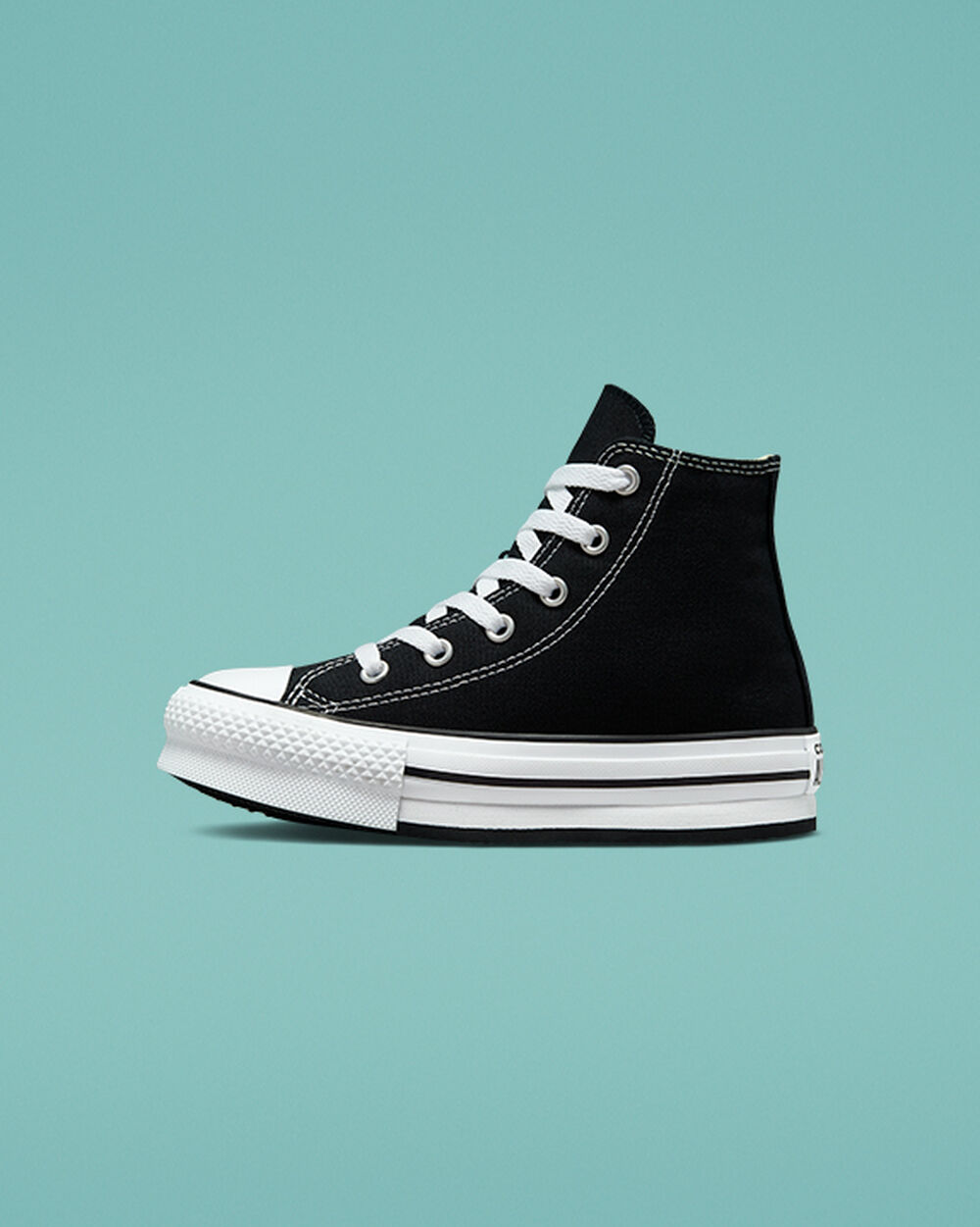 Zapatillas Converse Chuck Taylor All Star Niña Negras Blancas Negras | Chile-81473