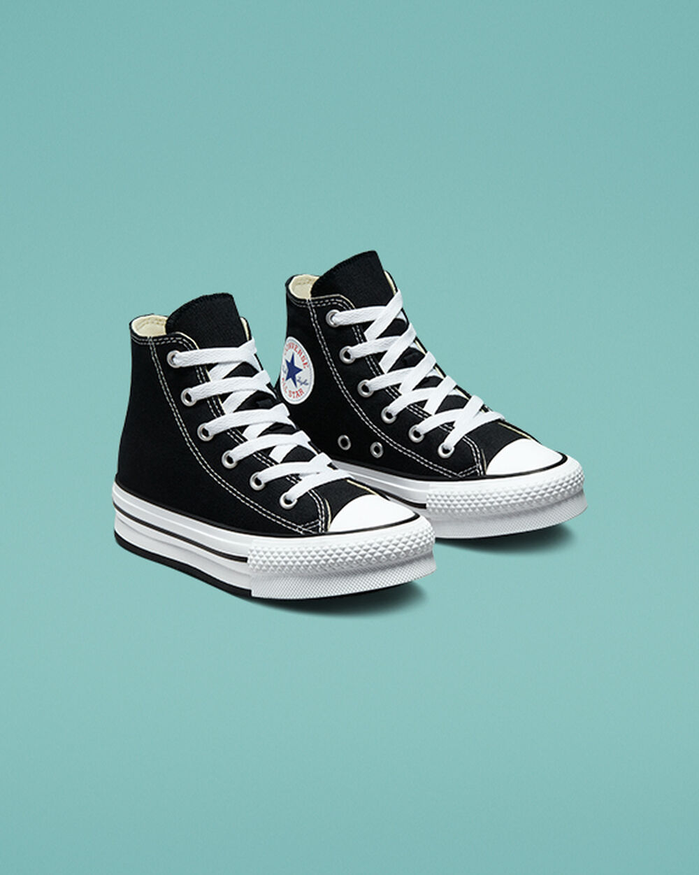 Zapatillas Converse Chuck Taylor All Star Niña Negras Blancas Negras | Chile-81473