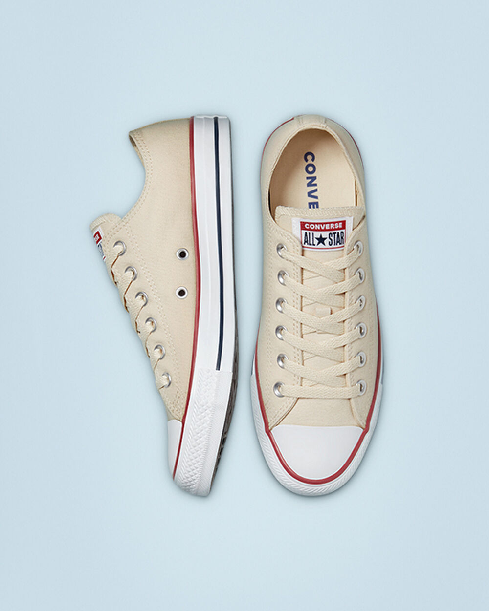 Zapatillas Converse Chuck Taylor All Star Mujer Beige Blancas | Chile-84092