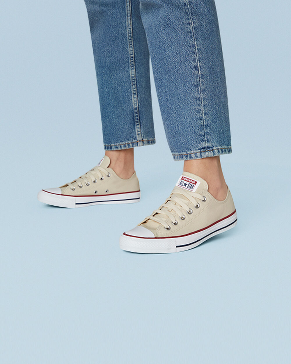 Zapatillas Converse Chuck Taylor All Star Mujer Beige Blancas | Chile-84092