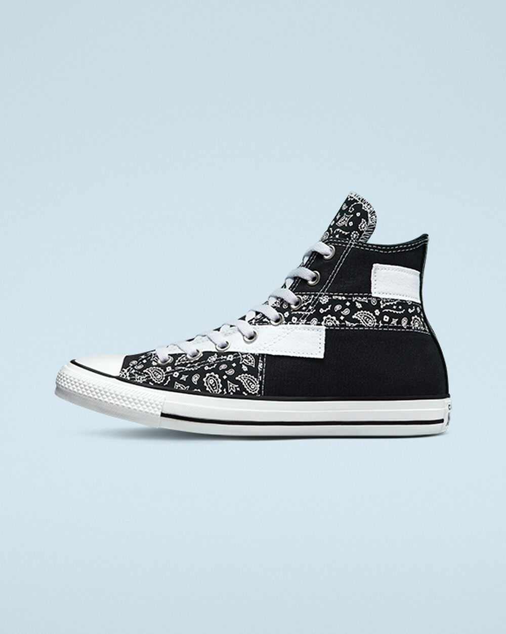 Zapatillas Converse Chuck Taylor All Star Mujer Negras Blancas Negras | Chile-87194