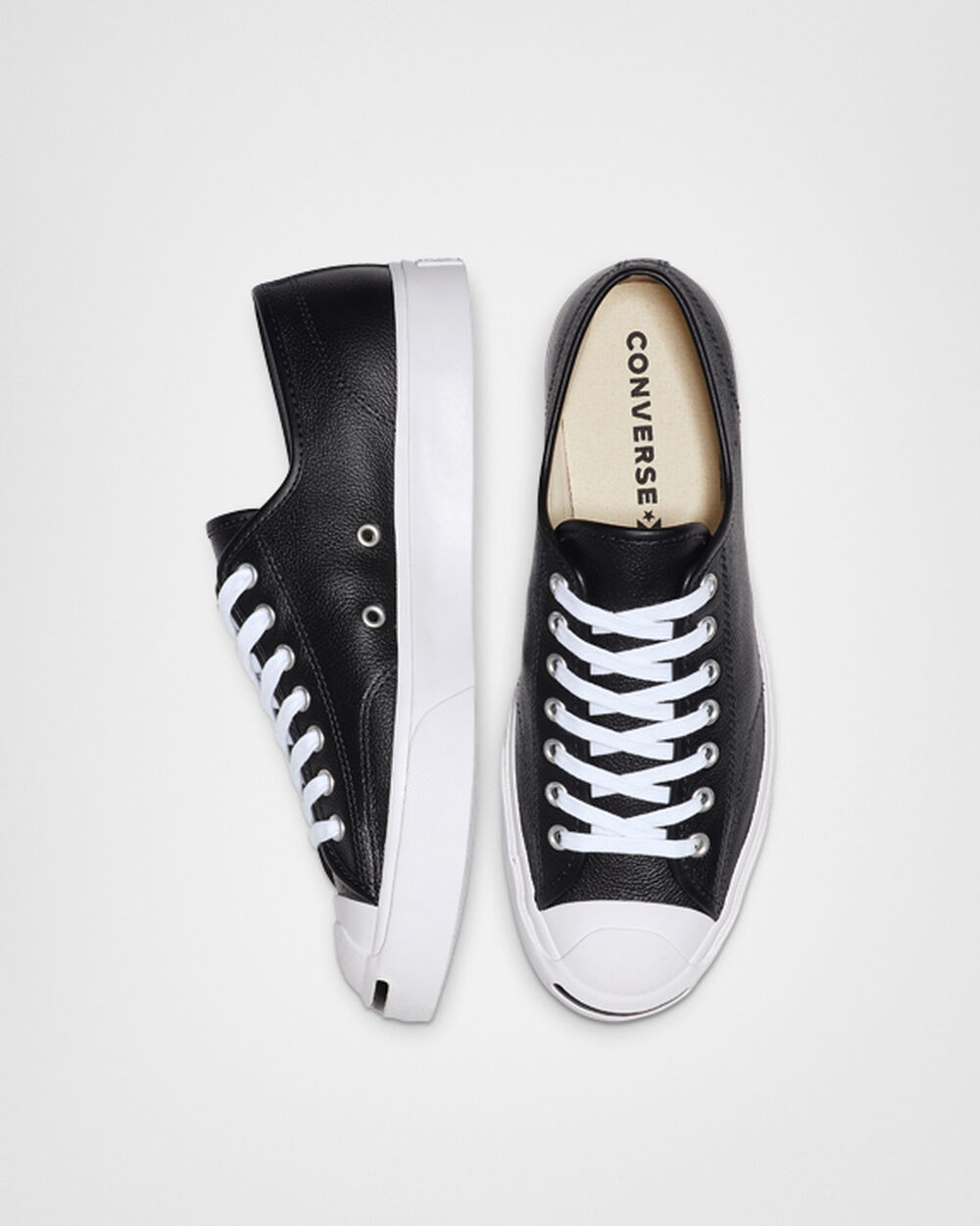 Zapatillas Converse Jack Purcell Mujer Negras Blancas | Chile-37028