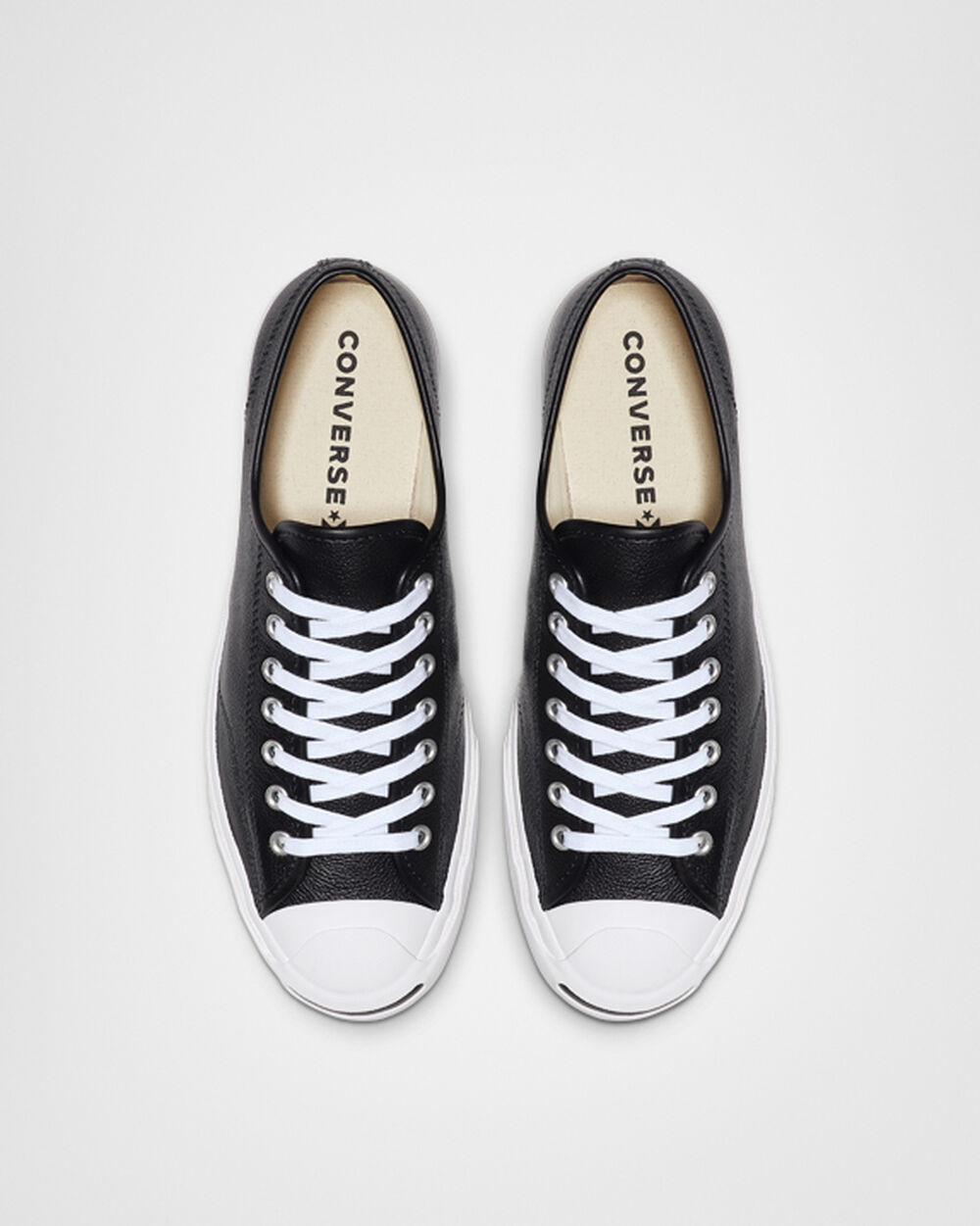 Zapatillas Converse Jack Purcell Mujer Negras Blancas | Chile-37028